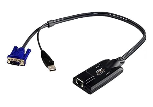 ATEN USB KVM Adapter Cable KA7170 | Superior Signal Compensation, 1600x1200, 50m, Compact Design thumbnail 1