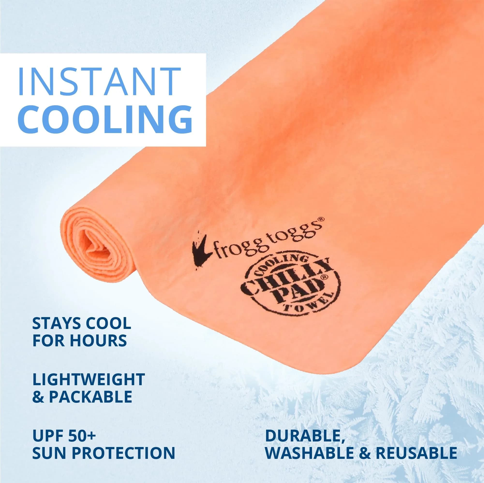 FROGG TOGGS Chilly Pad Cooling Towel 81cm x 33cm (32" x 13") | Instant Cooling Relief for Hot Weather - view 3