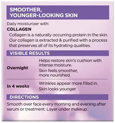 L'Oreal Paris Collagen Daily Face Moisturizer 50ml (1.7 Fl Oz) | Anti-Aging Cream for Smoother, Plumper Skin thumbnail 7