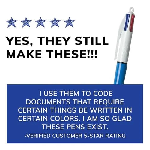BIC 4-Color Original Retractable Ballpoint Pen 3-Count | Smooth Ink Flow for Students & Professionals thumbnail 7
