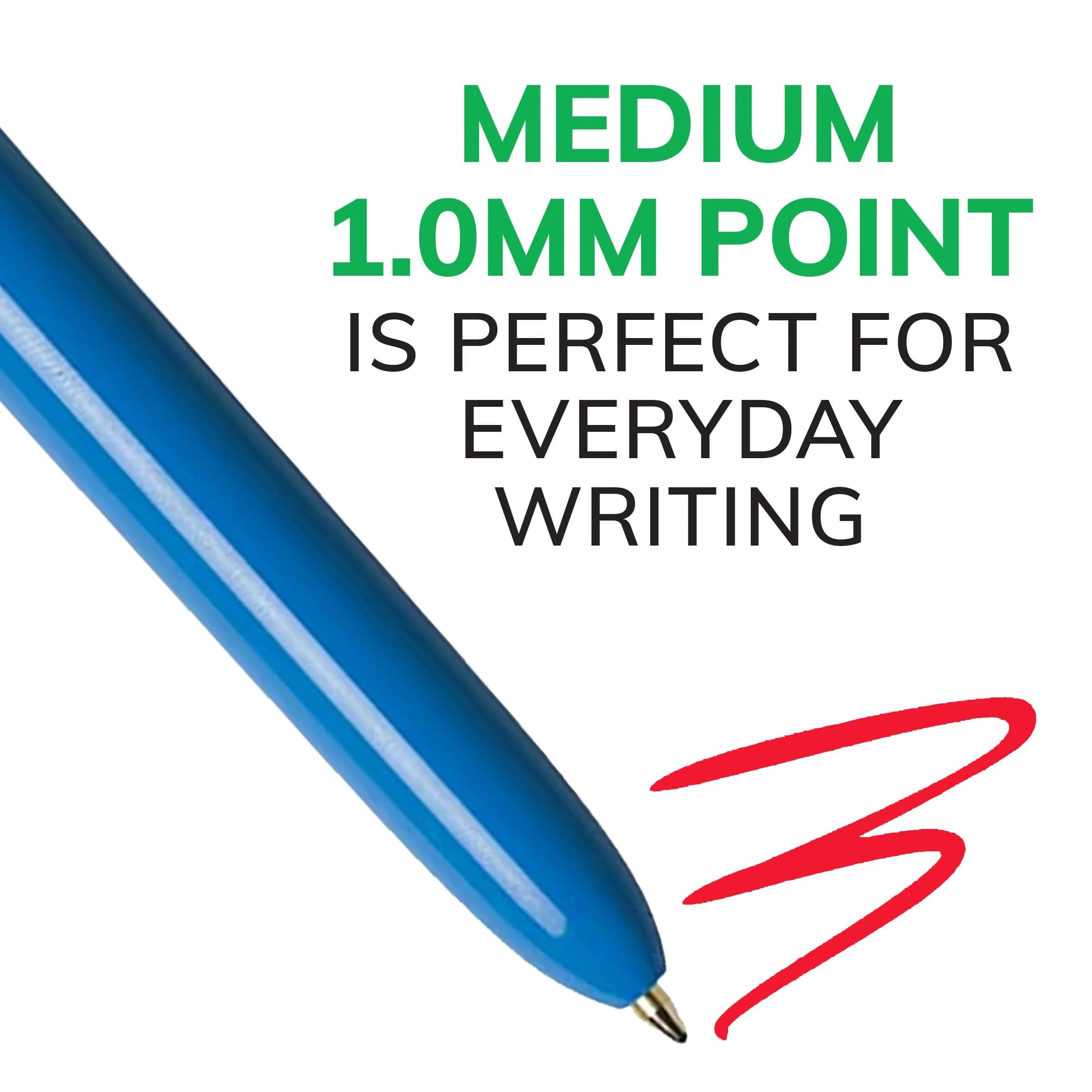 BIC 4-Color Original Retractable Ballpoint Pen 3-Count | Smooth Ink Flow for Students & Professionals - view 2