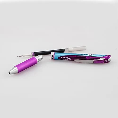 Pentel EnerGel RTX Retractable Gel Pen 0.7mm Medium Violet Ink, 2-Pack | Smooth Writing & Fast Dry thumbnail 5