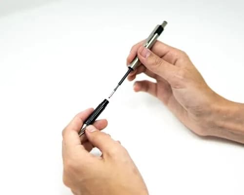 Zebra Pen STEEL G-301 Retractable Gel Pen, Black Ink, 0.7mm, 2-Pack | Smooth Ink Flow for Professionals thumbnail 4