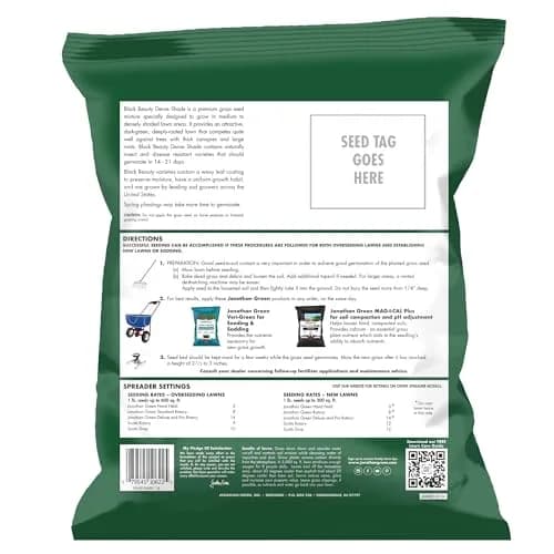 Jonathan Green Black Beauty Dense Shade Grass Seed 1 lb (0.45 kg) | Cool Season Lawn Seed for Shady Areas thumbnail 2