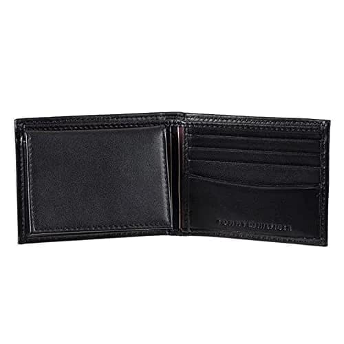 Tommy Hilfiger Slim Leather Passcase Wallet With Removable ID Window Black Stockton | Genuine Leather Bifold Wallet for Men thumbnail 2