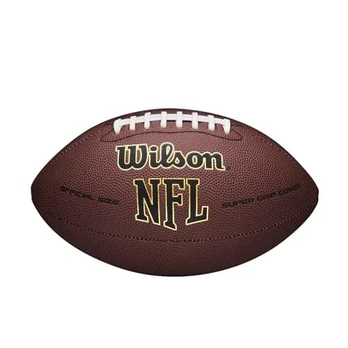 Wilson NFL Super Grip Composite Football - Junior Size, Brown | Official NFL Lacing thumbnail 1