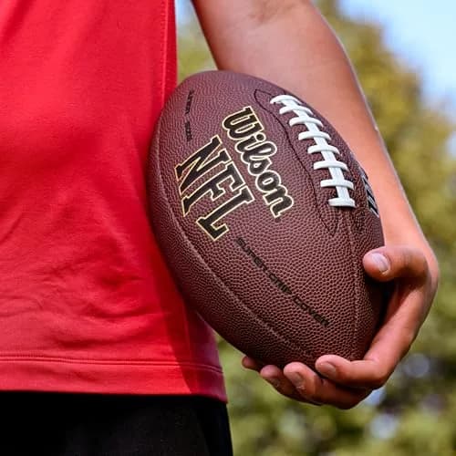 Wilson NFL Super Grip Composite Football - Junior Size, Brown | Official NFL Lacing thumbnail 7