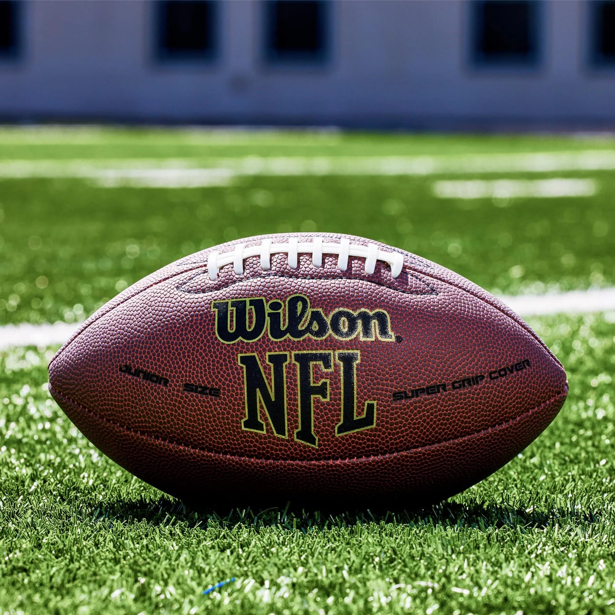 Wilson NFL Super Grip Composite Football - Junior Size, Brown | Official NFL Lacing - view 4