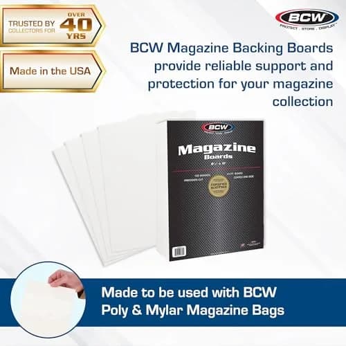 BCW Magazine Backing Boards 8.5 x 11 Inches Acid-Free 100 Count | Premium Archival Support thumbnail 2