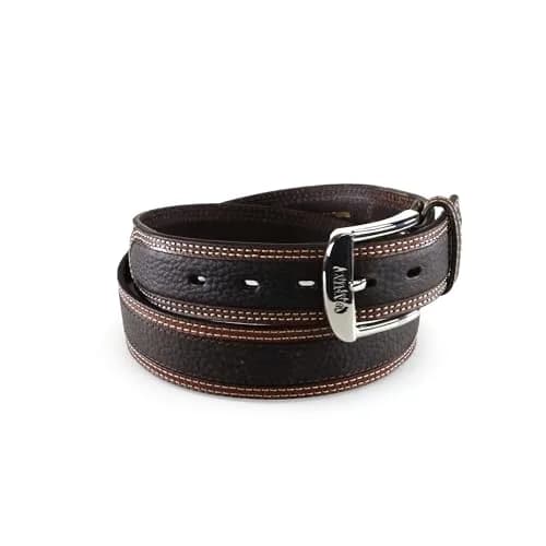 ARIAT Men's Two-Tone Oiled Leather Belt with Reinforced Holes, Brown, 36 | Durable Western Style Accessory thumbnail 2