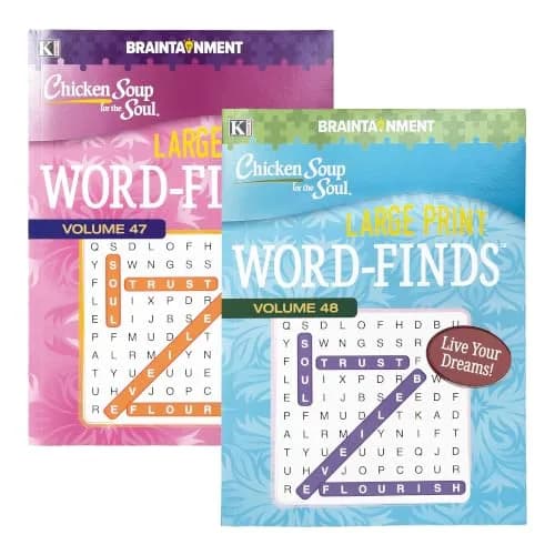 BAZIC PRODUCTS Large Print Chicken Soup for the Soul Puzzle Book, 2 Titles, Set of 2 | Brain Teasing & Fun for All Ages thumbnail 1