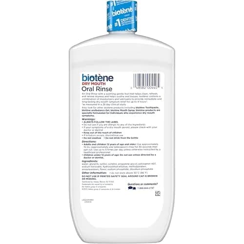 Biotène Fresh Mint Dry Mouth Oral Rinse 1000ml (33.8 Fl Oz) | Dentist Recommended for Dry Mouth Relief thumbnail 9