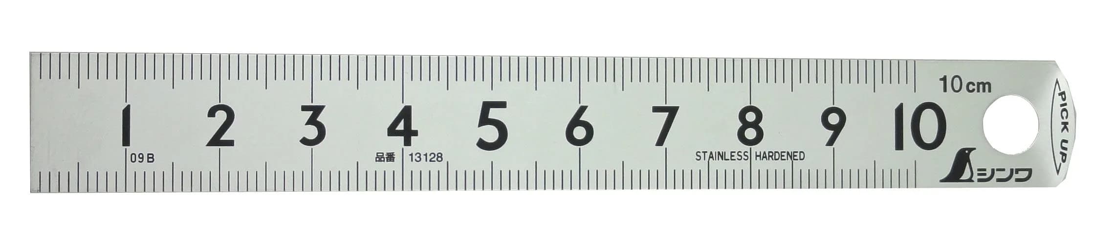 Shinwa Sokutei 13128 Pickup Scale 10 cm (3.9 inches) | Precision Measurement Tool — gray