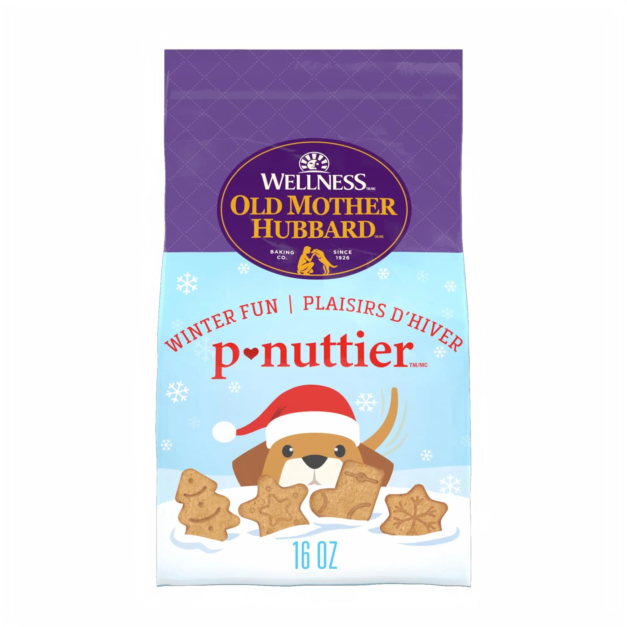 Old Mother Hubbard Winter Fun P-Nuttier Dog Biscuits 16 oz | Natural Seasonal Holiday Treat