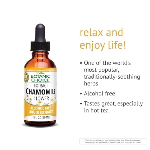 Botanic Choice Chamomile Flower Alcohol Free Liquid Extract 1 Fl Oz | Calming Herb for Relaxation thumbnail 3