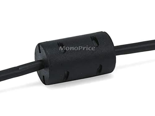 Monoprice 6' USB 2.0 A Male to Mini-B 5 Pin Male Cable with Ferrite Core and Gold Plated, Black | Fully Shielded, 28/24AWG thumbnail 4