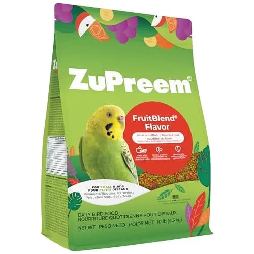 ZuPreem FruitBlend Parakeet & Budgie Food 4.54 kg (10 lb) | Complete Nutrition for Small Birds thumbnail 1