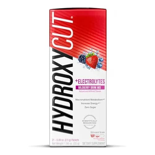 Hydroxycut Drink Mix Wildberry Blast 21 Stick Packs | Metabolism & Energy Support with Caffeine thumbnail 8