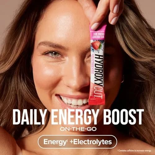 Hydroxycut Drink Mix Wildberry Blast 21 Stick Packs | Metabolism & Energy Support with Caffeine thumbnail 3