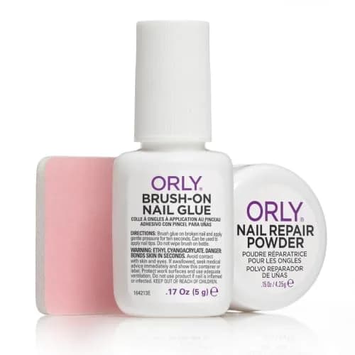 Orly Nail Rescue Kit | Repairs Cracked, Broken Nails | Compact Kit with Nail Glue, Powder & Buffer for Flawless Nails thumbnail 1
