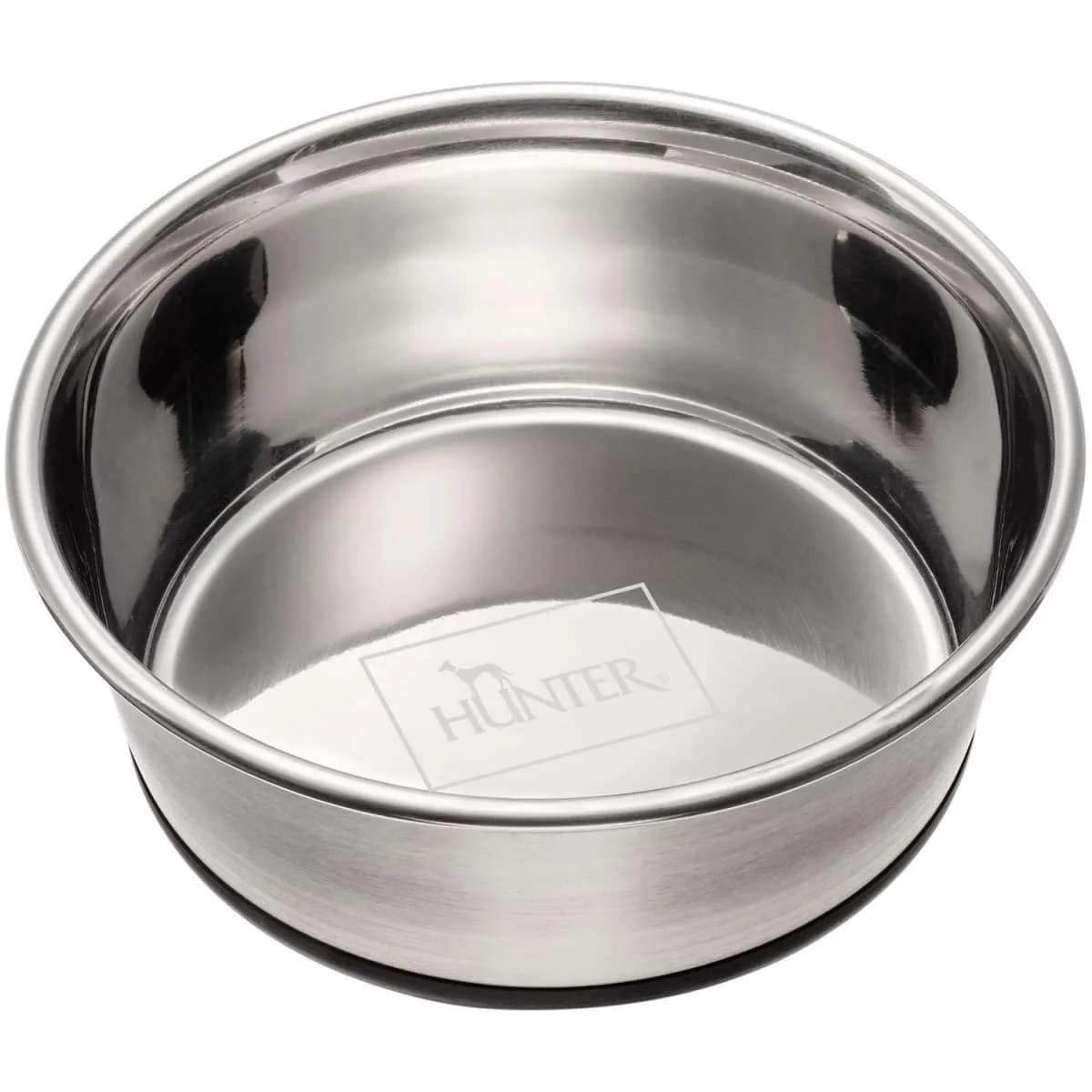 Hunter Stainless Steel Dog Bowl - 2700 ML | Non-Slip, Dishwasher Safe, Medium