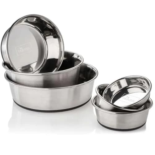 Hunter Stainless Steel Dog Bowl - 2700 ML | Non-Slip, Dishwasher Safe, Medium thumbnail 5
