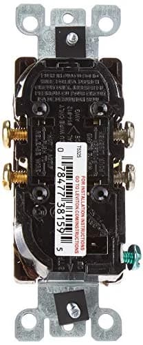 Leviton 15 Amp Decora Tamper-Resistant Electrical Wall Outlet, T5325, Brown | Child-Safe, Grounded, Heavy-Duty thumbnail 3