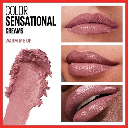 Maybelline Color Sensational Lipstick, Cream Finish, Warm Me Up Nude Pink | Hydrating Creamy Lipstick (0.15 oz / 4.25 g) thumbnail 3