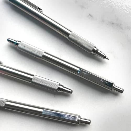 Zebra Pen STEEL F-701 Retractable Ballpoint Pen, Black Ink, 0.8mm, 1-Pack | Smooth Writing Metal Pen thumbnail 4