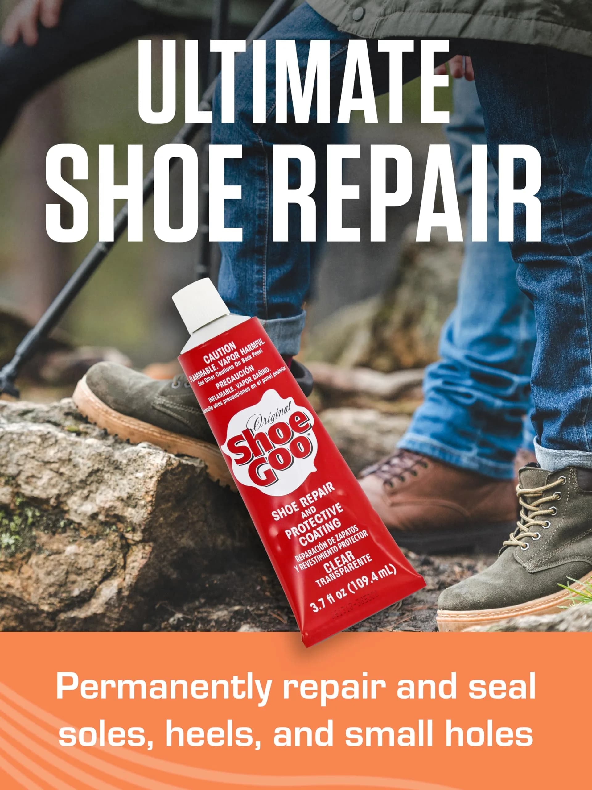 Sof Sole Original Shoe Goo Clear Adhesive 105 ml (3.7 fl oz) | Bonds Soles & Heels - view 2
