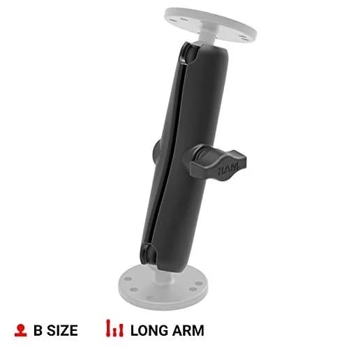RAM MOUNTS Short Double Socket Arm for B Size 1" Balls | Marine Aluminum, Infinite Adjustment thumbnail 2
