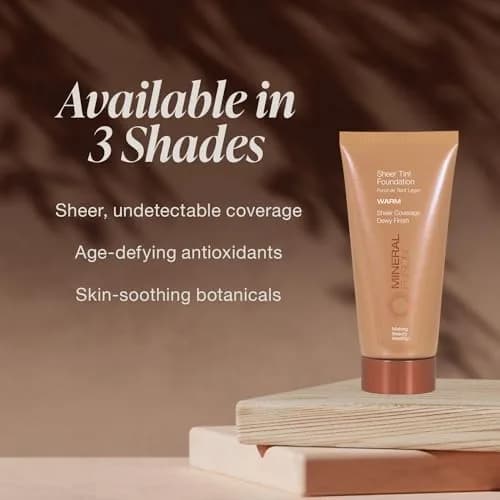 Mineral Fusion Sheer Tint Foundation Olive 1.8 Oz (53ml) | Hypoallergenic & Paraben-Free thumbnail 4