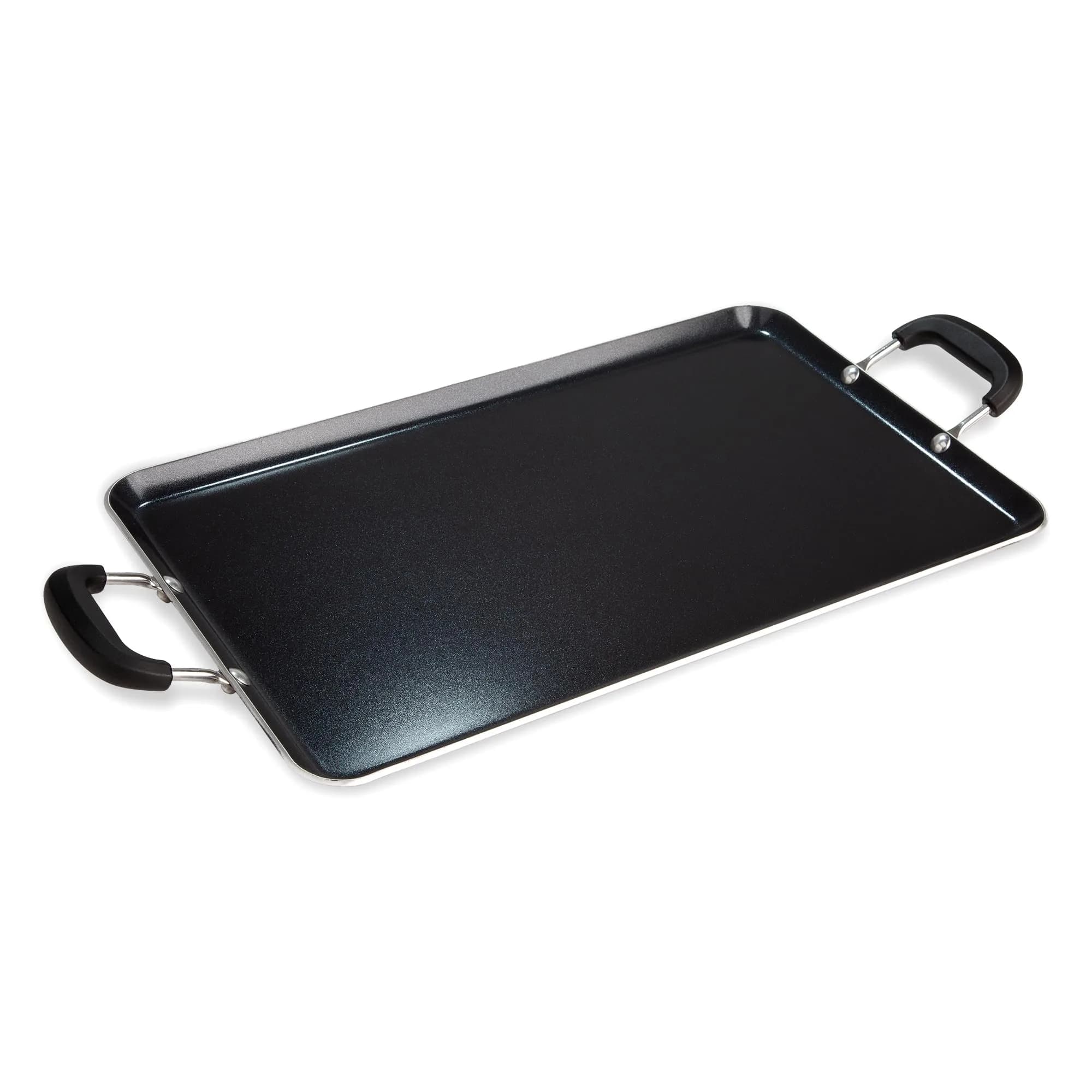 Ecolution Artistry Nonstick Double Burner Griddle 12" x 18" | Easy To Clean, Dishwasher Safe, Cool Touch Handle - main product image