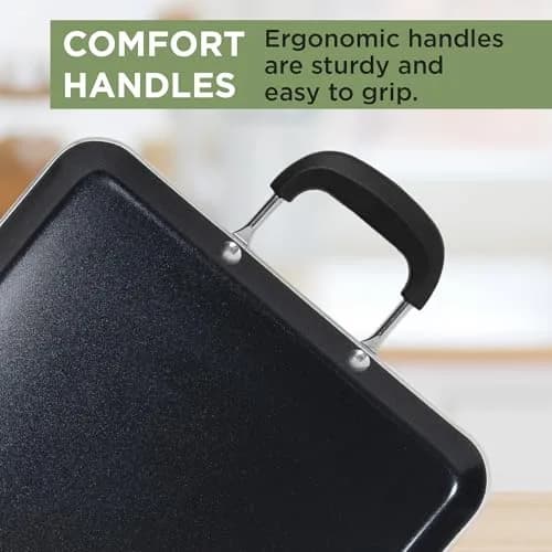 Ecolution Artistry Nonstick Double Burner Griddle 12" x 18" | Easy To Clean, Dishwasher Safe, Cool Touch Handle thumbnail 5