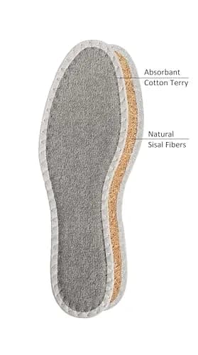 Pedag Deo Fresh Washable Terry Cloth Sisal Insoles 8W/5M | Ultra Thin, Cotton & Sisal, Hand Washable, 1 Pair thumbnail 8