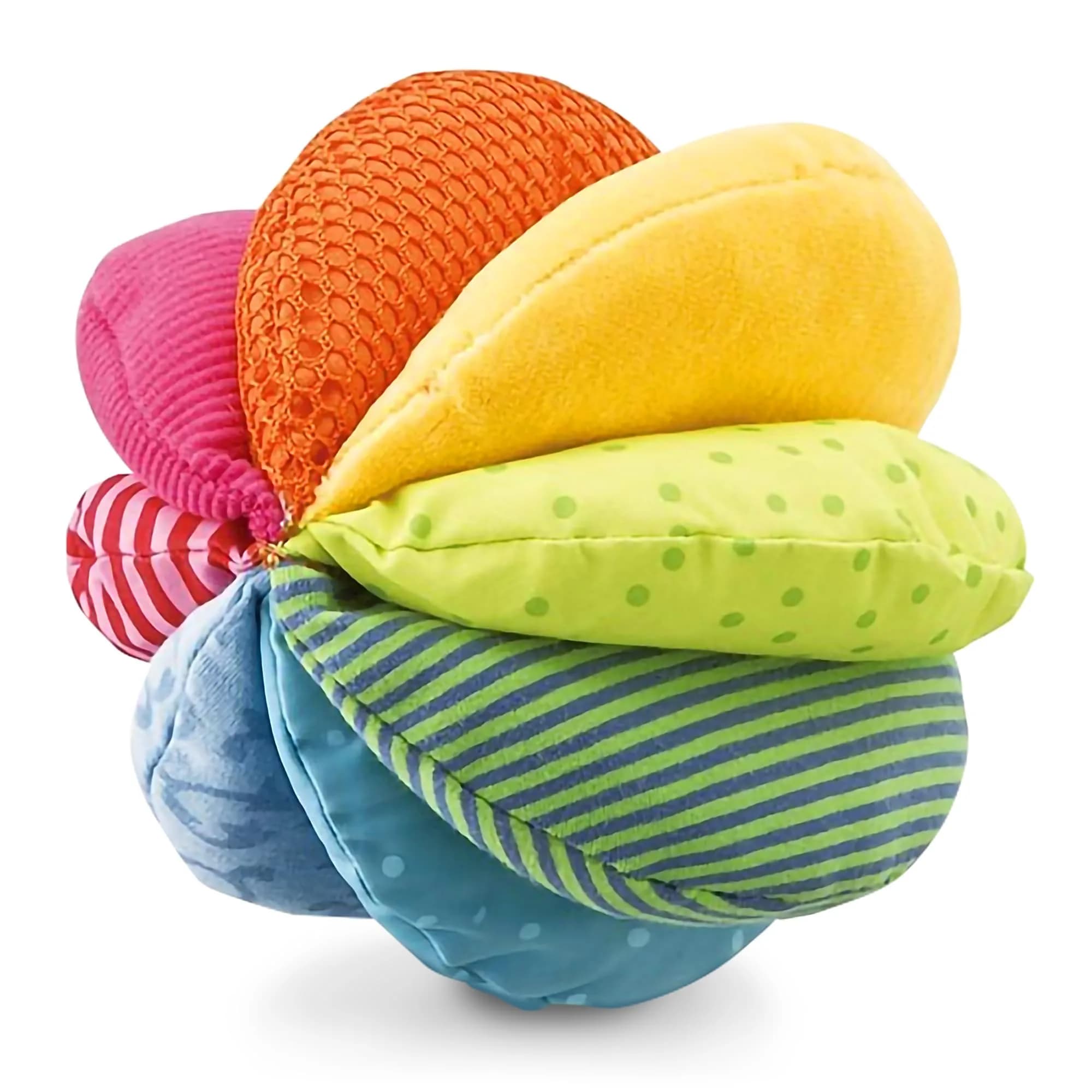HABA Rainbow Baby Ball - 15cm (6") Machine Washable Sensory Toy | Ideal Baby Toy for Teething, Tummy Time Toys for Ages 6 Months & up - main product image