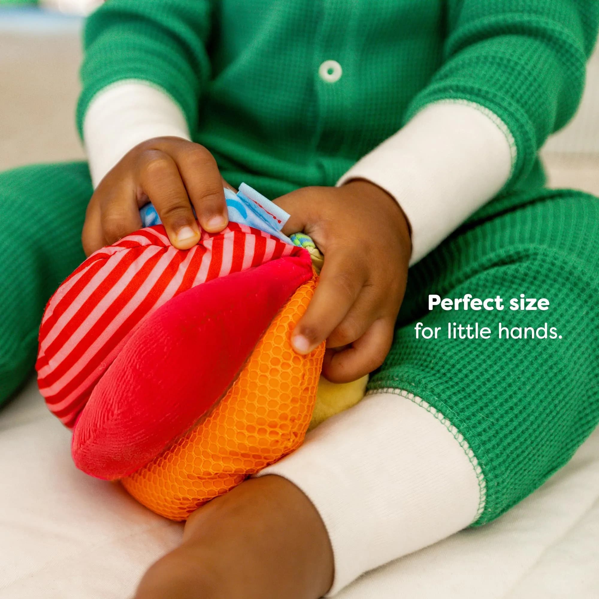 HABA Rainbow Baby Ball - 15cm (6") Machine Washable Sensory Toy | Ideal Baby Toy for Teething, Tummy Time Toys for Ages 6 Months & up - view 5