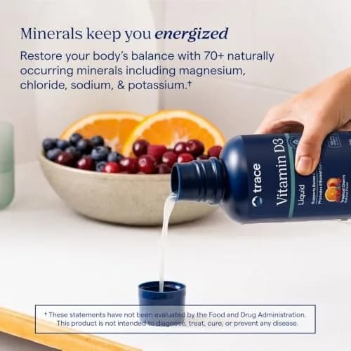 Trace Minerals Liquid Vitamin D3 Tropical Cherry 16 fl oz | Supports Bone & Immune Health thumbnail 5