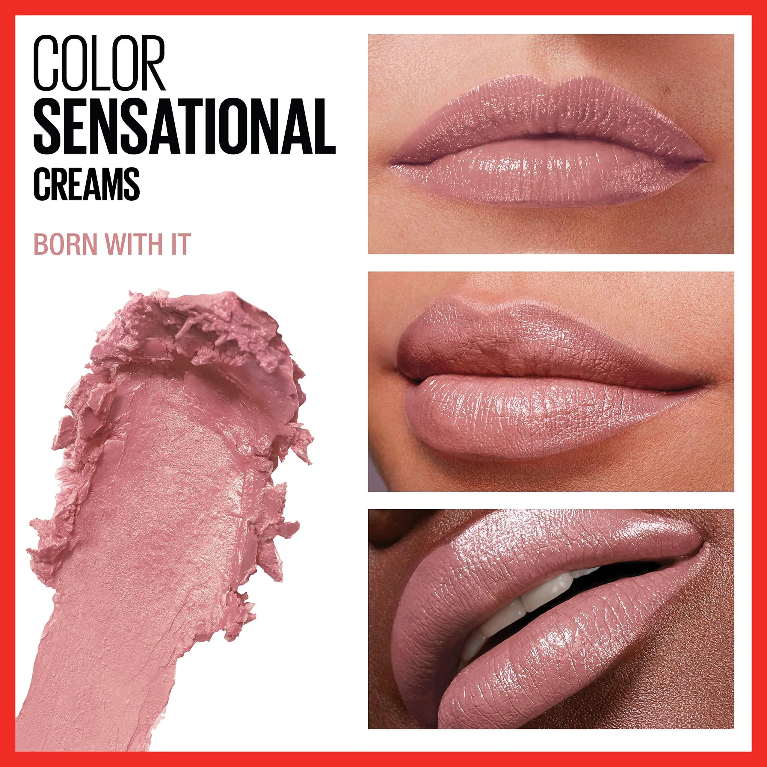 Maybelline Color Sensational Lipstick Born With It 0.15 oz | Creamy Hydrating Nude Pink - view 3