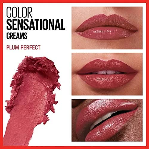 Maybelline Color Sensational Lipstick, Plum Perfect, 0.15 oz (4.25 g) | Creamy Hydrating Lip Color thumbnail 3