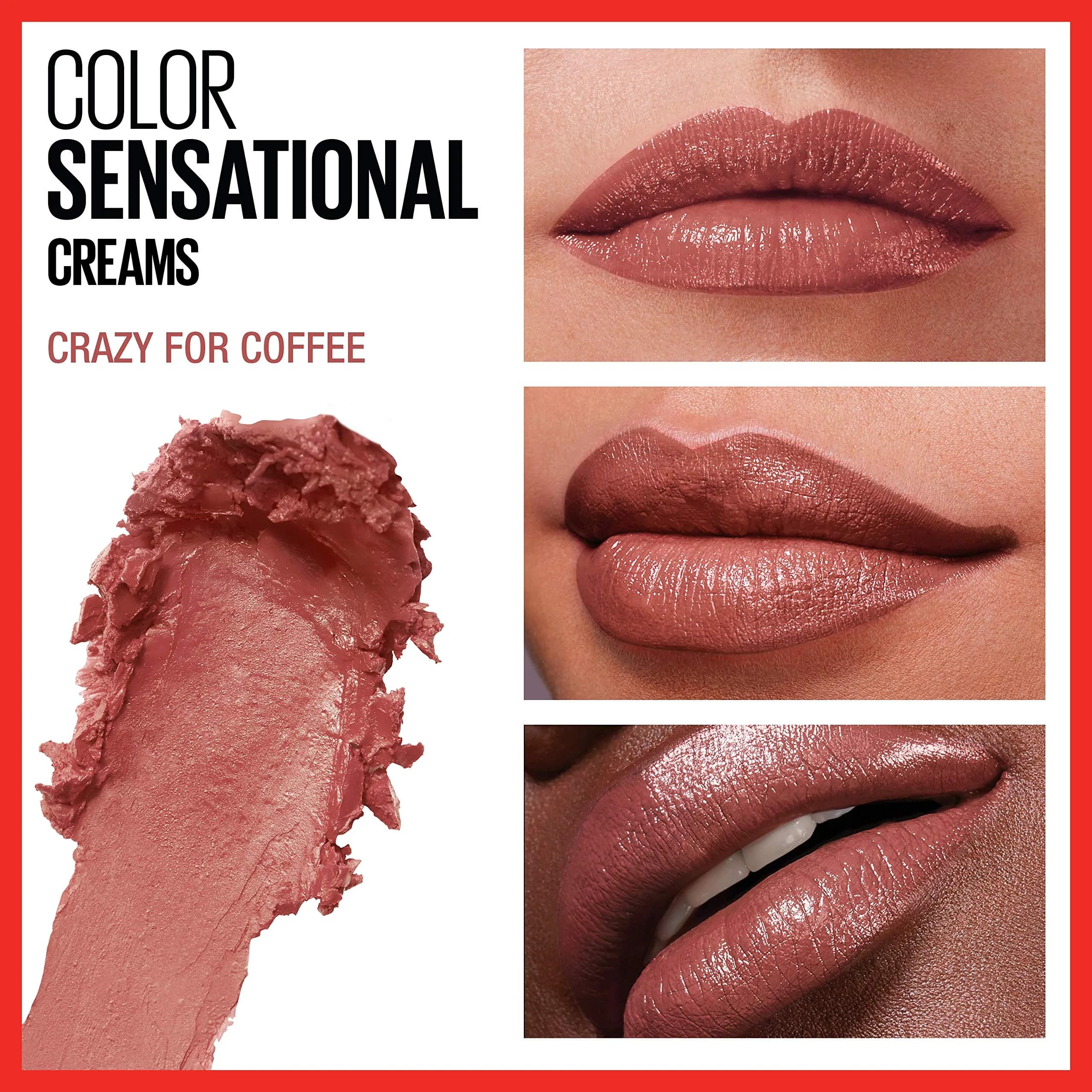 Maybelline Color Sensational Lipstick 275 Crazy For Coffee - Creamy Hydrating Nude Pink Lip Color, 4g - view 3