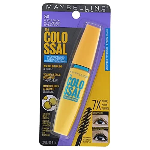 Maybelline Mascara Volum' Express The Colossal Waterproof 0.27 Fl Oz | Clump-Free, Thickening, Collagen Infused thumbnail 1