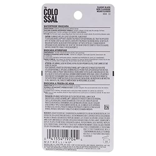 Maybelline Mascara Volum' Express The Colossal Waterproof 0.27 Fl Oz | Clump-Free, Thickening, Collagen Infused thumbnail 2