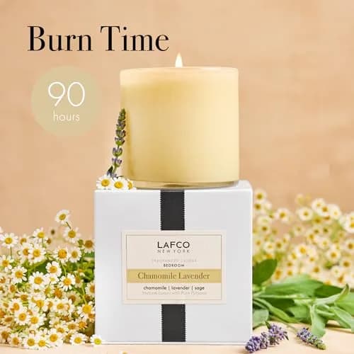 LAFCO NEW YORK Signature Candle, Chamomile Lavender | 15.5 oz, 90-Hour Burn, Reusable Glass Vessel, Made in the USA thumbnail 4