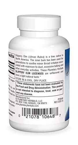 Planetary Herbals Slippery Elm Lozenges, Herbal Throat Support, 24 Lozenge thumbnail 2