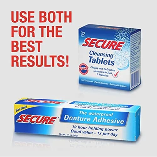 Secure Waterproof Denture Adhesive Cream 2.8 oz (80 ml) | Zinc-Free Extra Strong Hold thumbnail 7