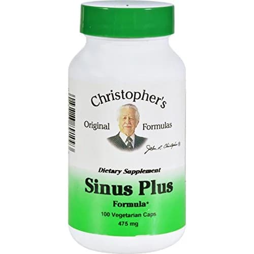 Christopher's Original Formulas Sinus Plus, Herbal Support Capsules, Whole Herb Blend, 100 Count - Pack of 12 thumbnail 1