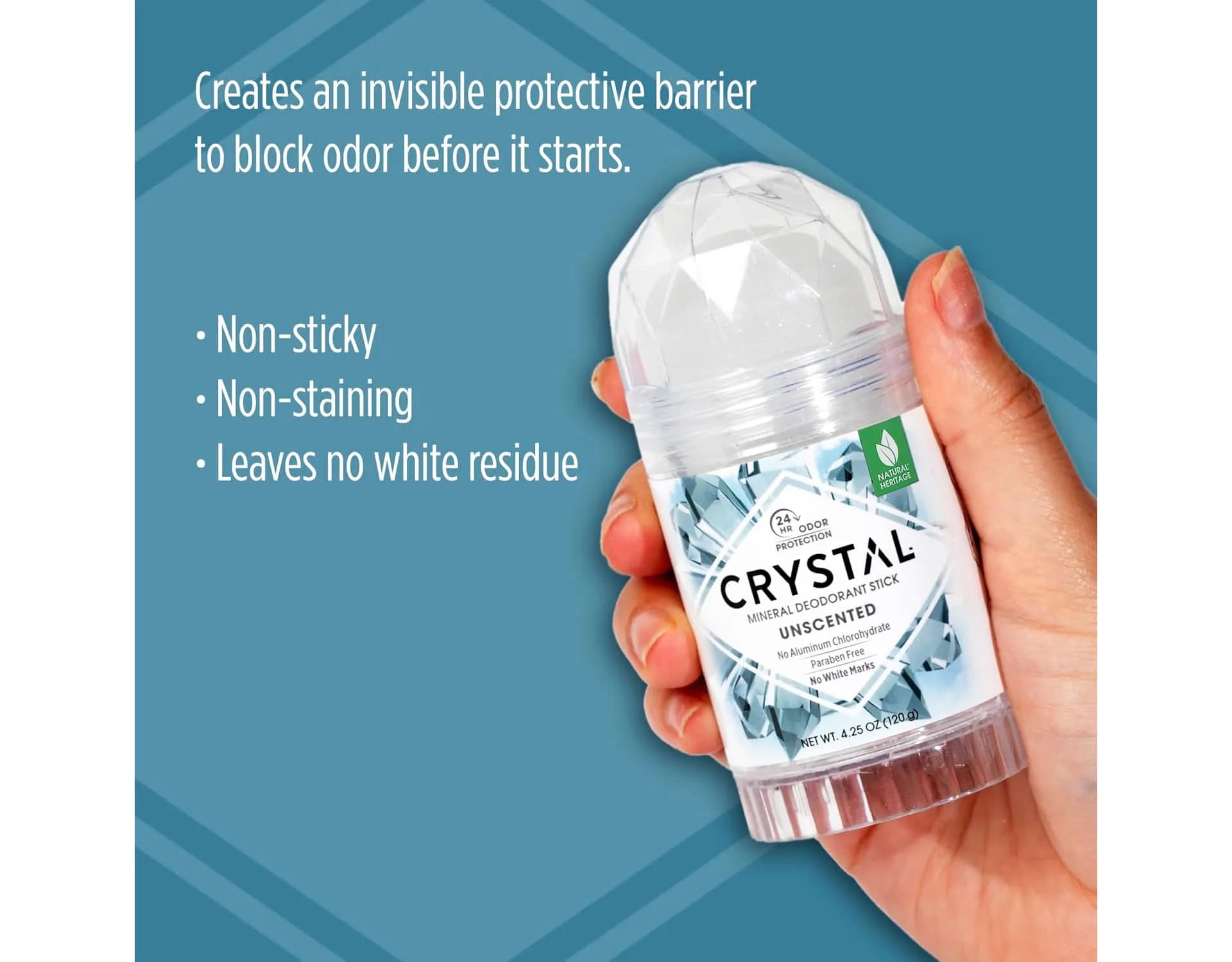 Crystal Essence Mineral Deodorant Stick Unscented 4.25 oz (Pack of 12) | 24-Hour Odor Protection - view 6