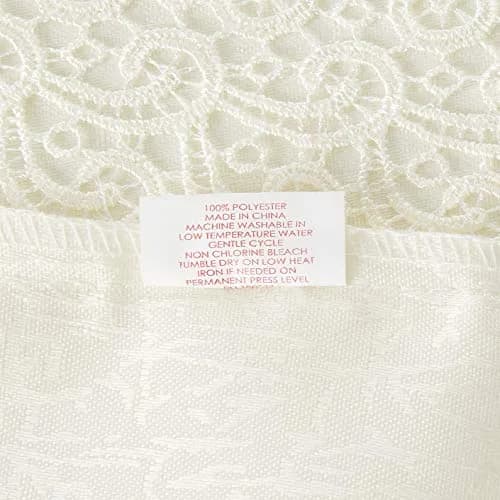Violet Linen Treasure Lace Tablecloth Ivory 70" x 120" (178 cm x 305 cm) | Elegant Lace Border for Dining Tables thumbnail 4