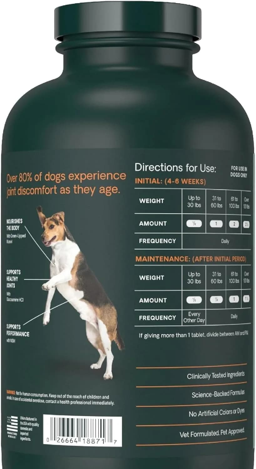 VetriScience Glycoflex 3 Hip and Joint Supplement for Dogs 120 Count | Clinically Proven Dog Joint Support - view 3